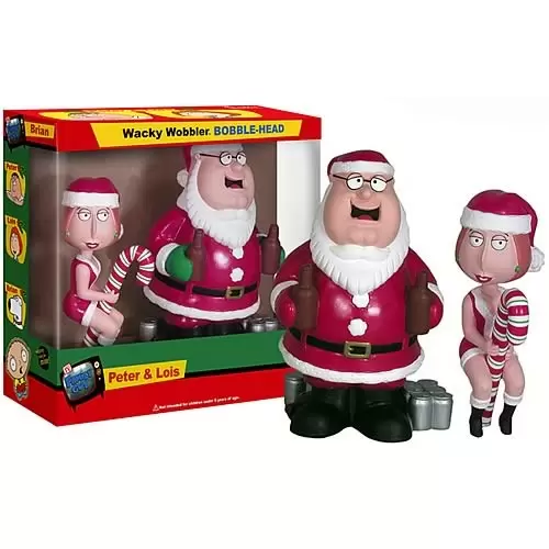 Wacky Wobbler Cartoons - Family Guy - Peter and Lois Holiday 2 Pack