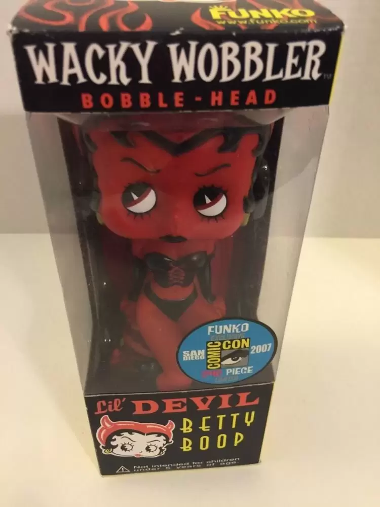 Wacky Wobbler Cartoons - Lil Devil Betty Boop Red