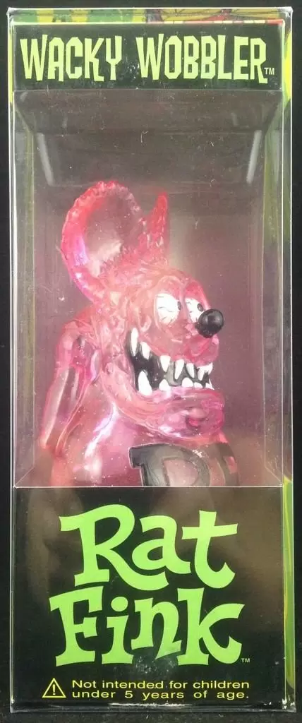 Wacky Wobbler Cartoons - Rat Fink Polystone Pink