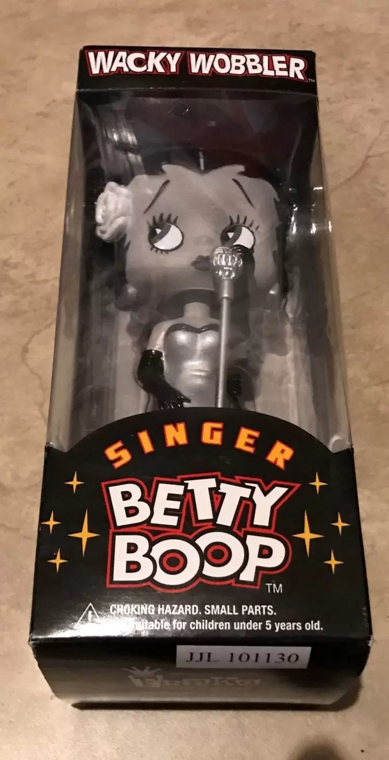 Wacky Wobbler Cartoons - Singer Betty Boop Black and White