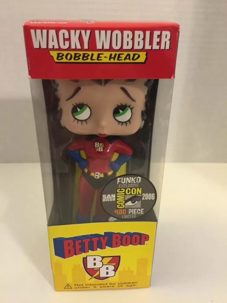 Wacky Wobbler Cartoons - Super Betty Boop Red Suit
