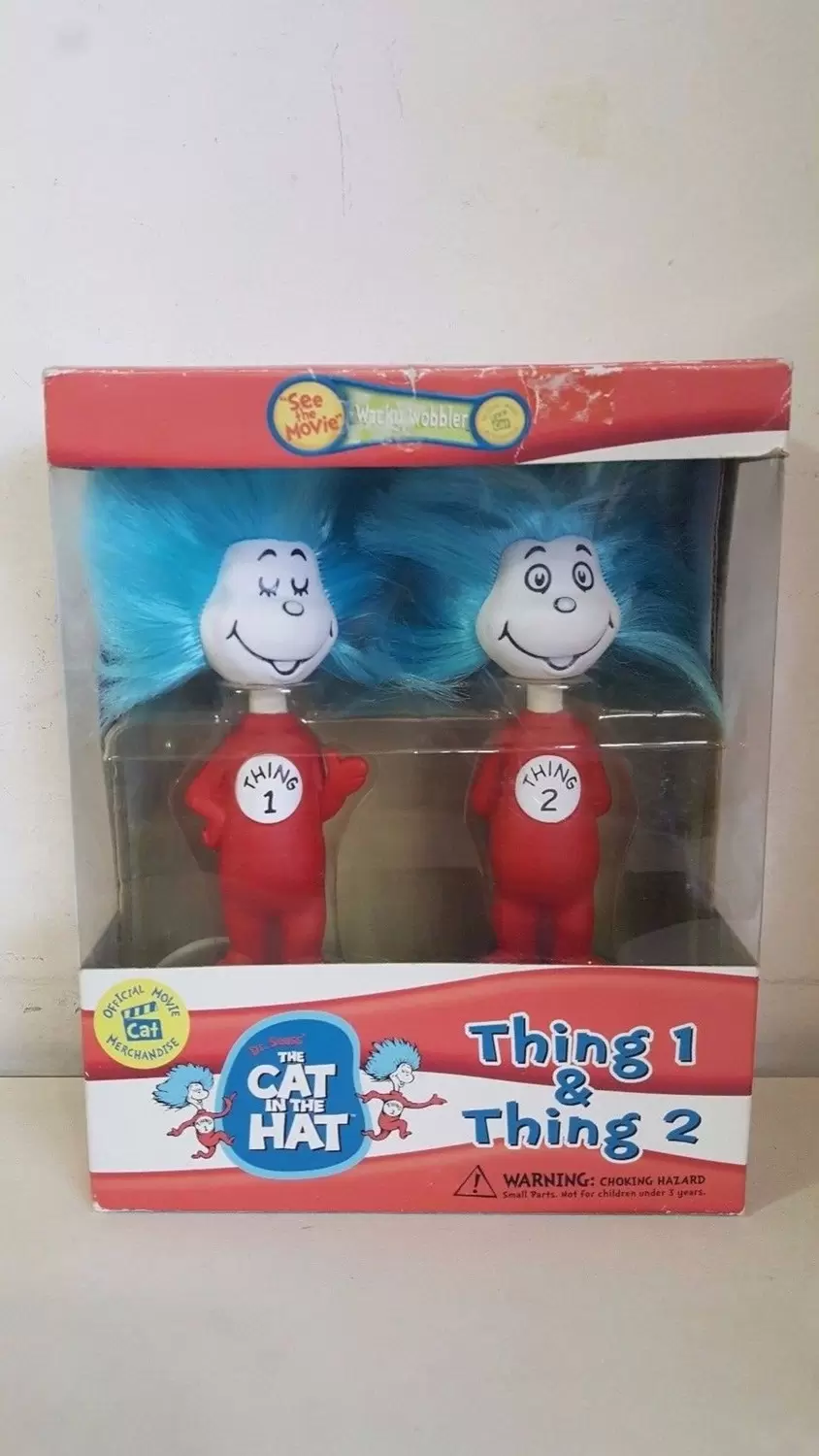 Wacky Wobbler Cartoons - The Cat In the Hat - Thing 1 and Thing 2 2 Pack