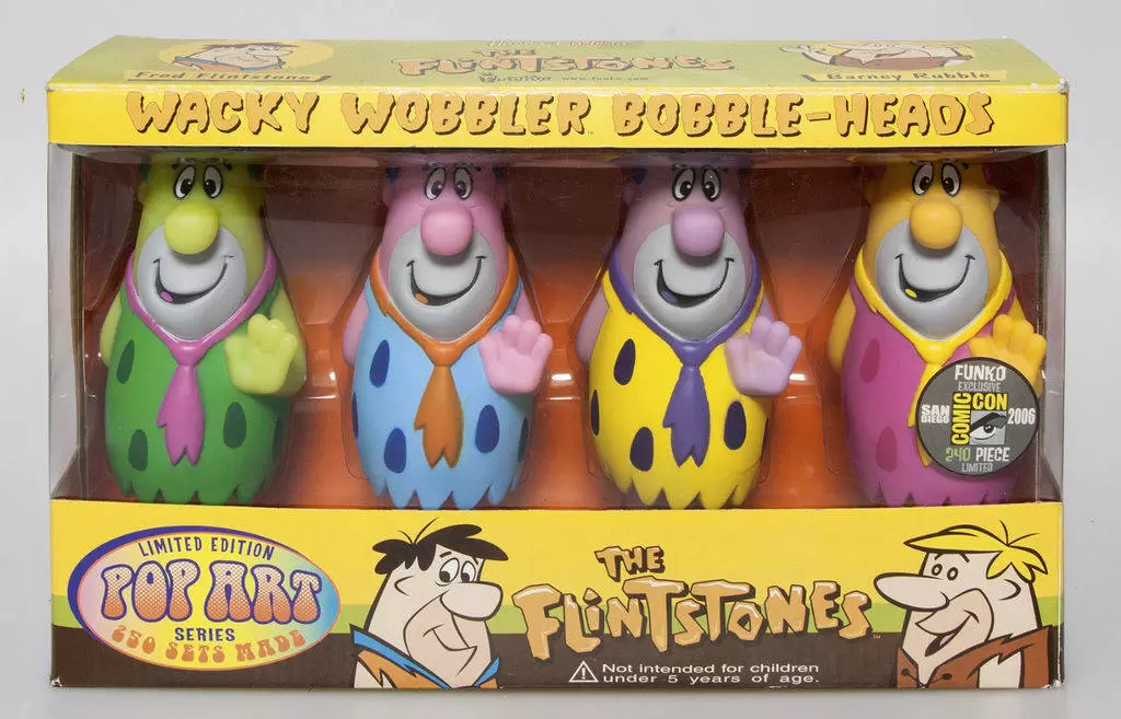 Wacky Wobbler Cartoons - The Flintstones - Fred Flintstone 4 Pack