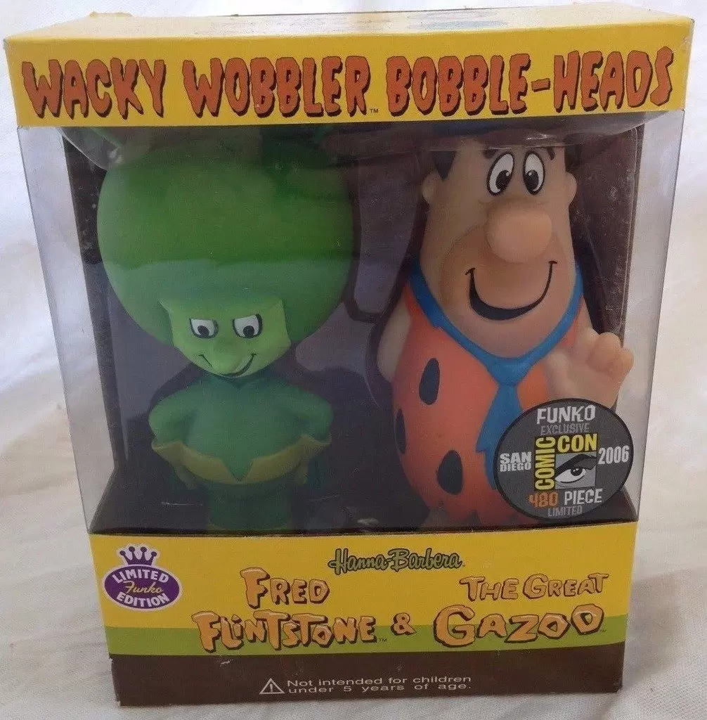 Wacky Wobbler Cartoons - The Flintstones - Fred Flintstone and The Great Gazoo 2 Pack