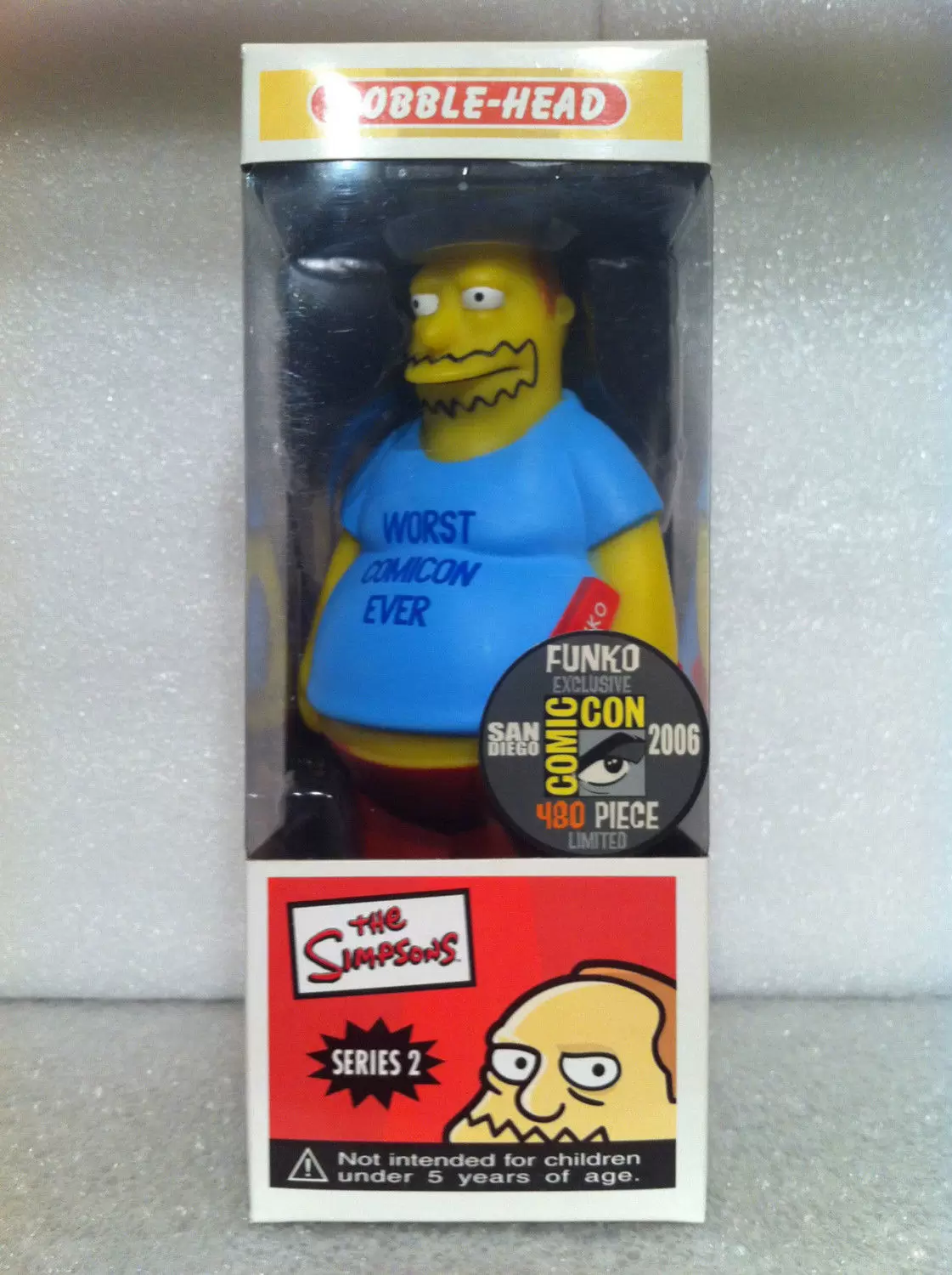Wacky Wobbler Cartoons - The Simpsons - Series 2 - Comic Book Guy Worth ComicCon Ever Shirt