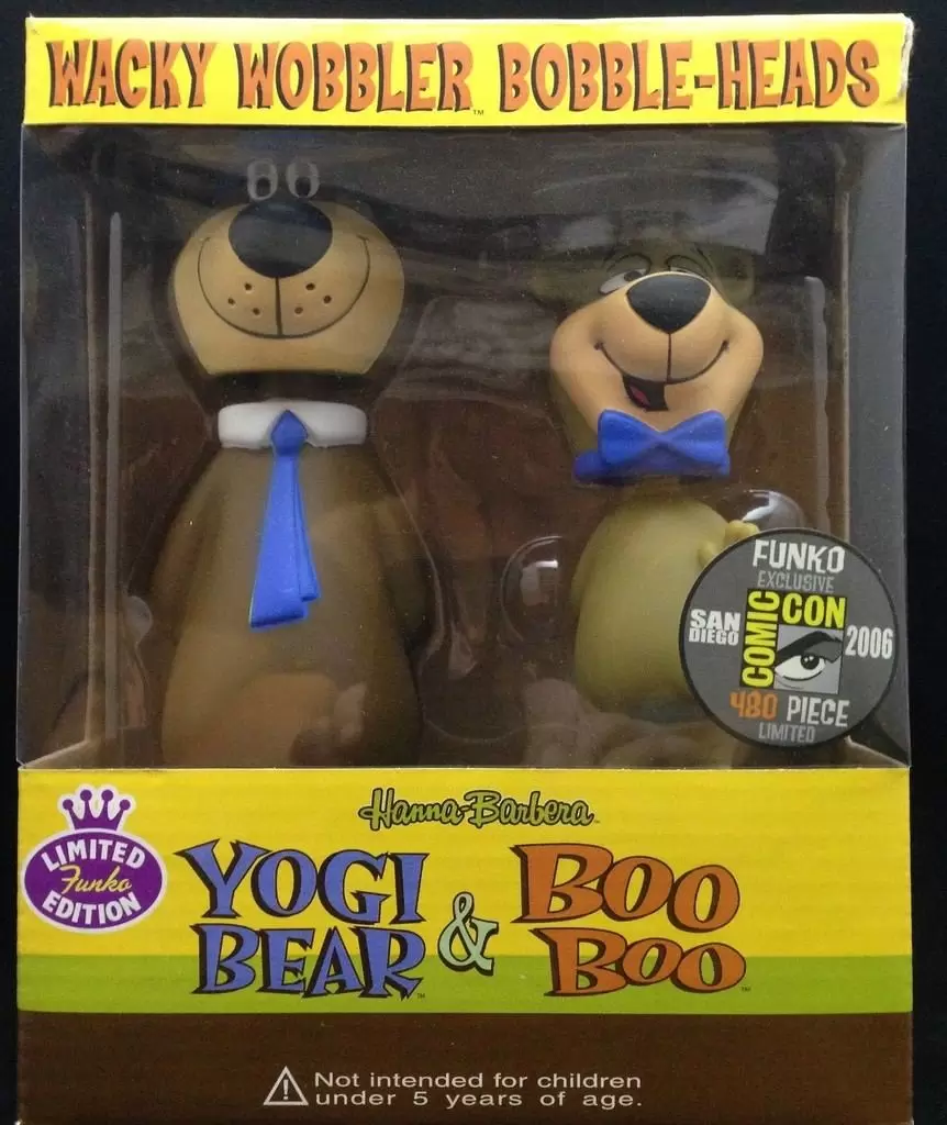 Wacky Wobbler Cartoons - Yogi Bear and Boo Boo 2 Pack
