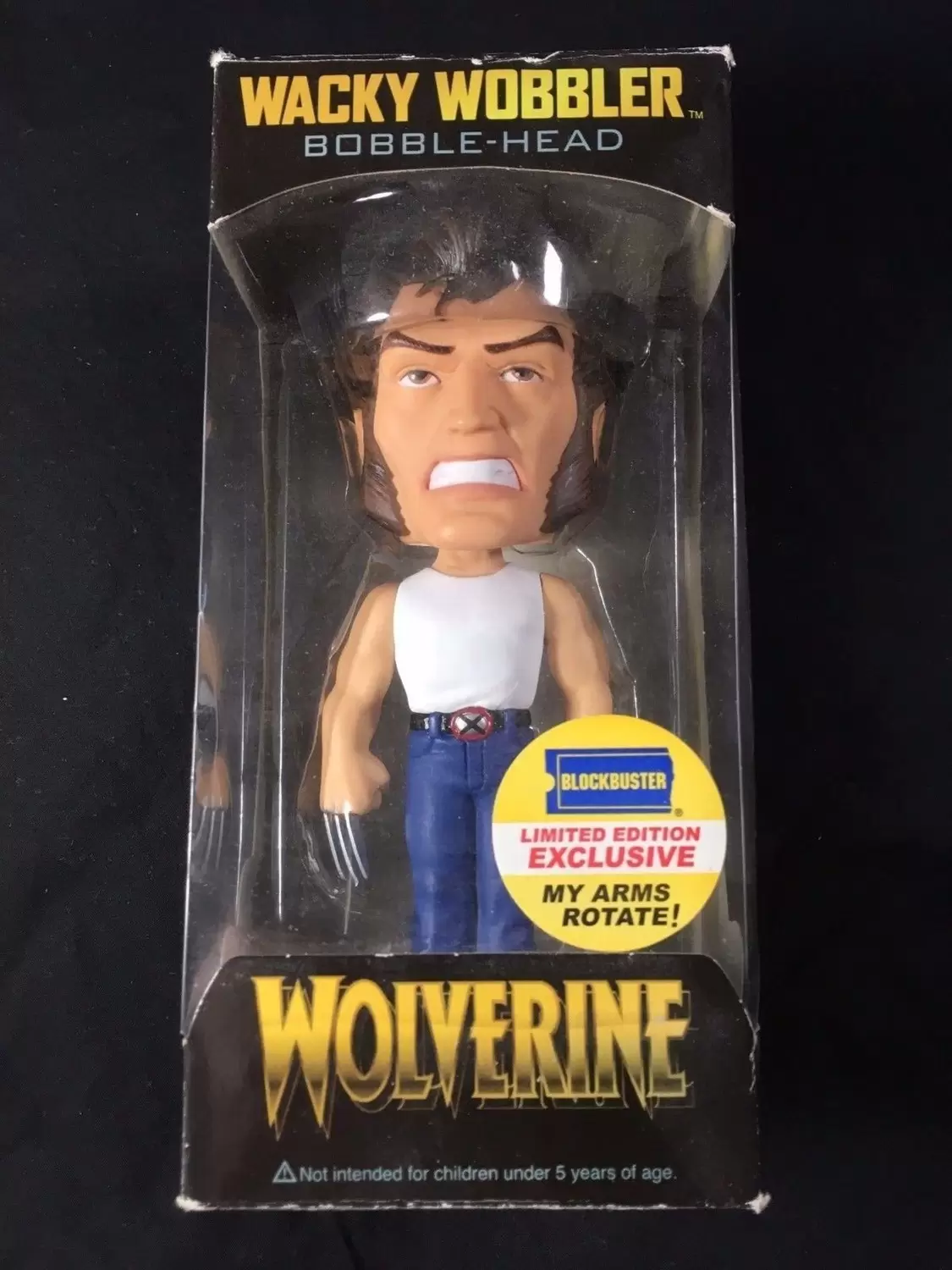 Wacky Wobbler Marvel - Wolverine Blue Pants and Rotating Arm