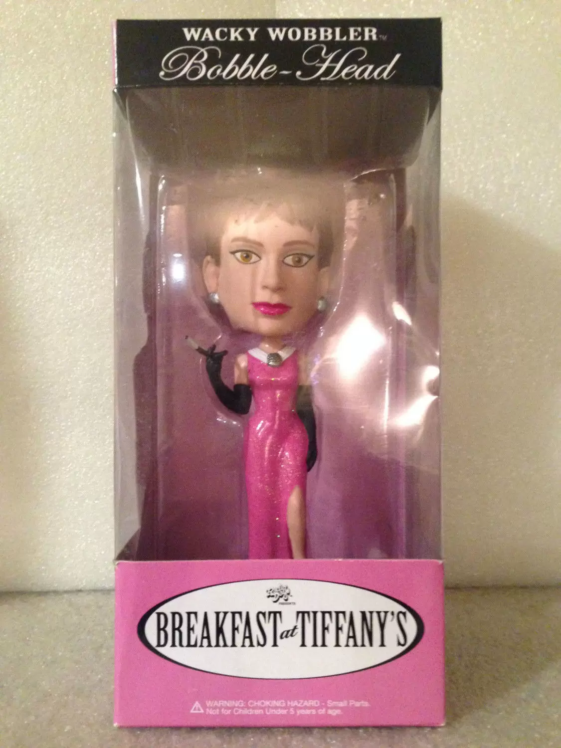 Wacky Wobbler Movies - Breakfast at Tiffany\'s - Audrey Hepburn Pink Dress