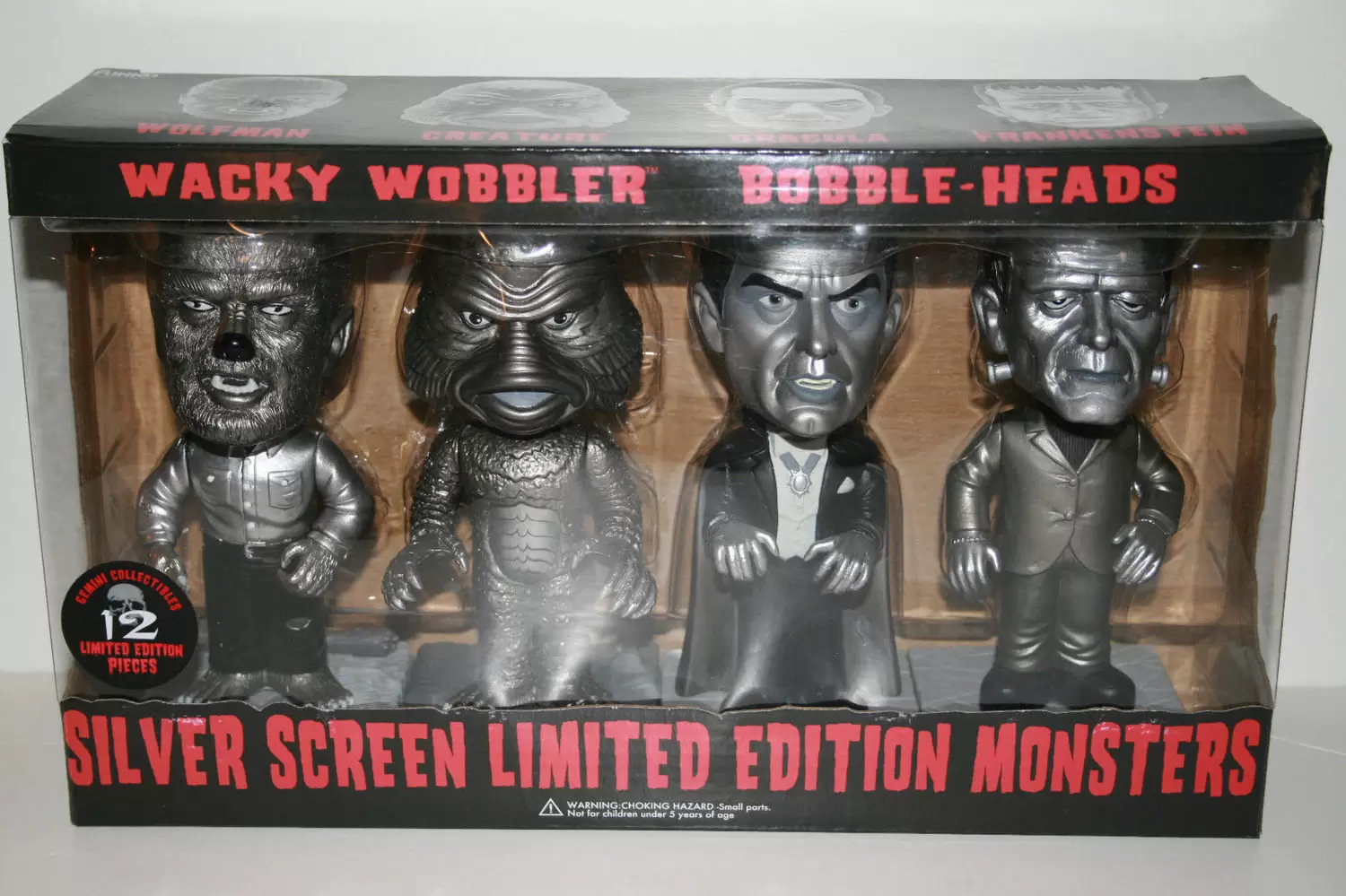 Wacky Wobbler Movies - Universal Monsters - Silver Screen Monsters Metallic 4 Pack