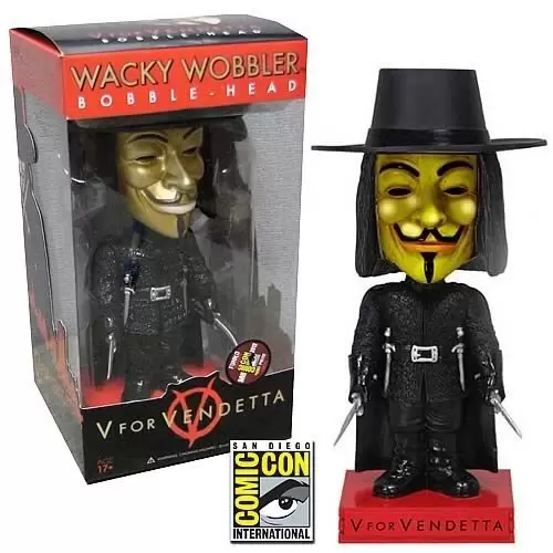 Wacky Wobbler Movies - V For Vendetta - V Metallic
