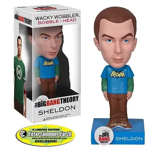 Wacky Wobbler TV Shows - The Big Bang Theory - Sheldon Batman Blue Shirt