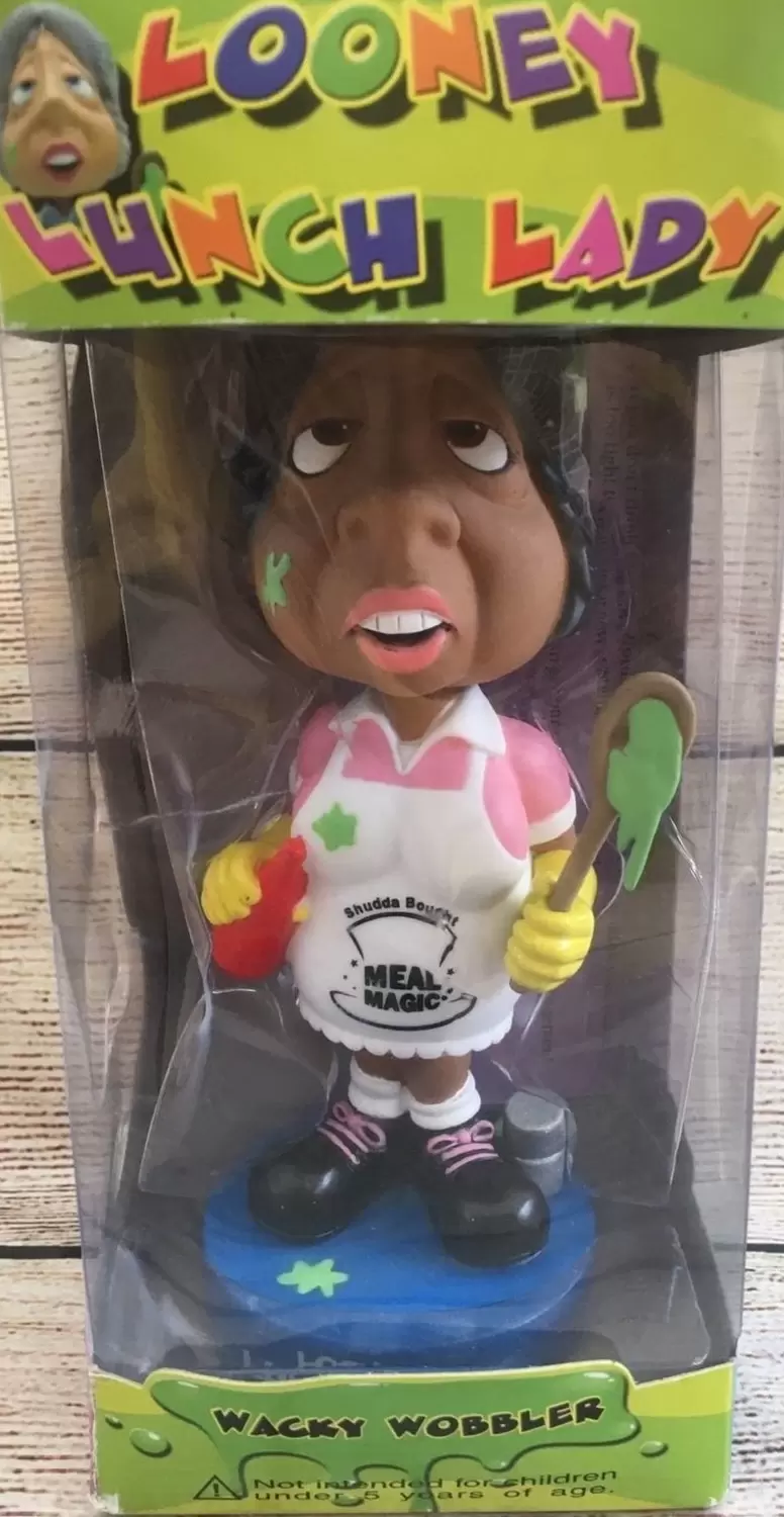 Wacky Wobbler Ad Icons - Looney Lunch Lady Pink Dress