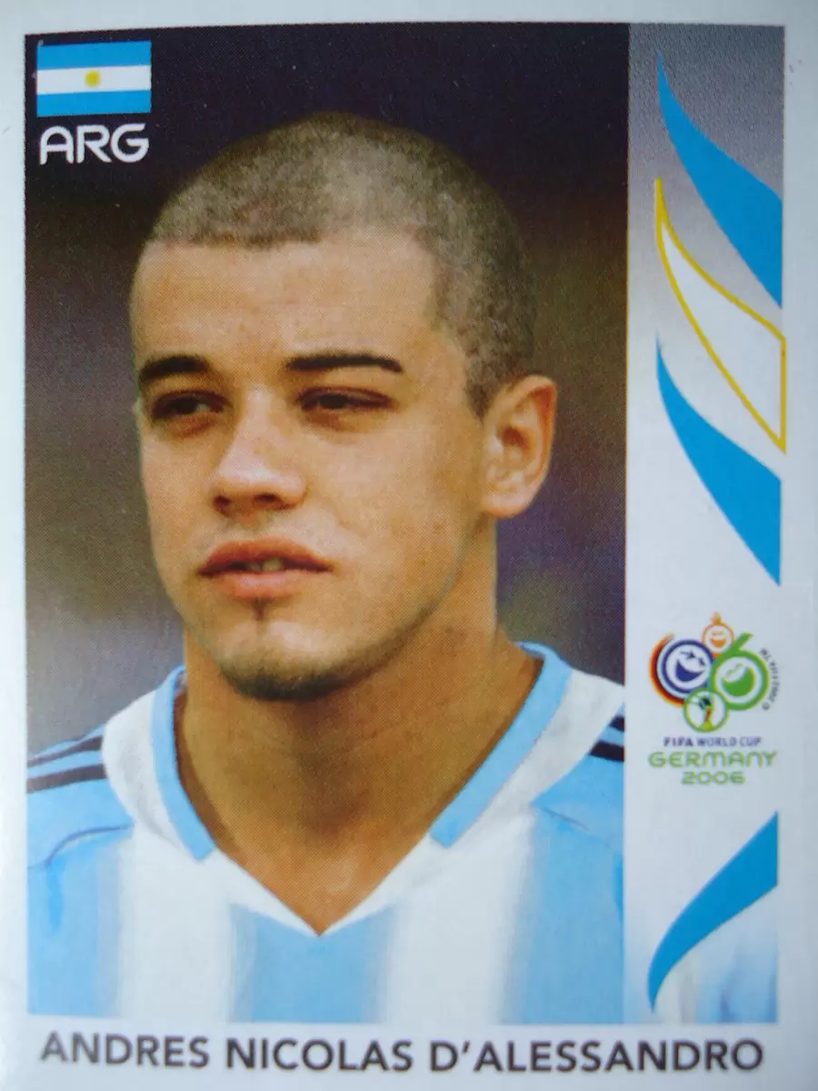 179 ANDRES NICOLAS D'ALESSANDRO ARGENTINA N WC GERMANY 2006 PANINI 