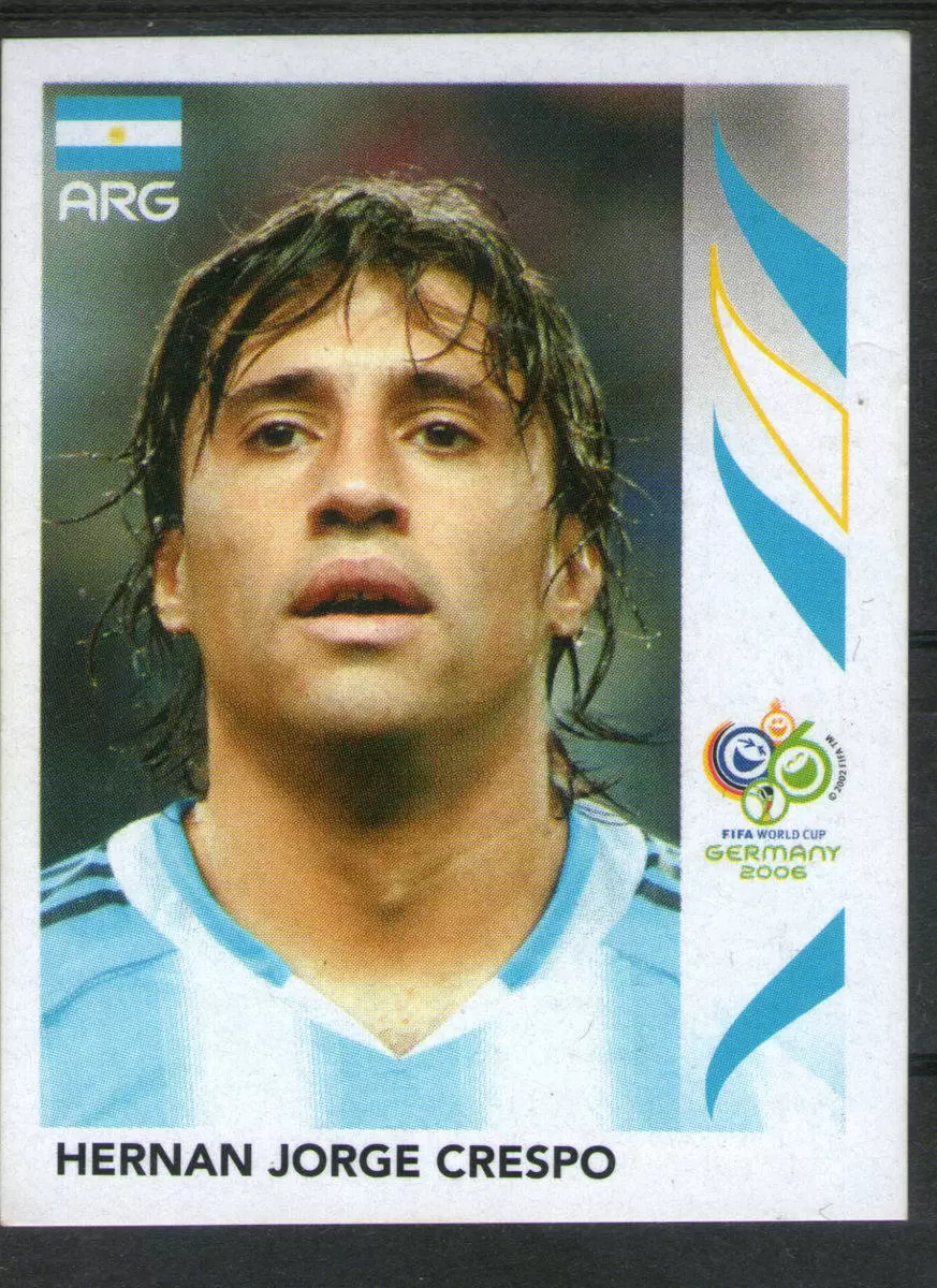 184 ARGENTINA CRESPO  MINT!!! PANINI FIFA WORLD CUP GERMANY 2006 06 N
