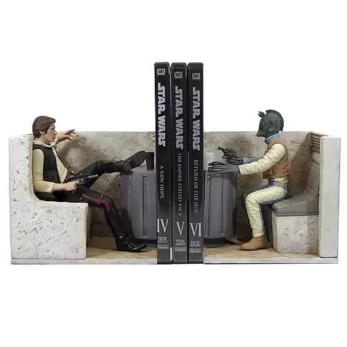 Lifesize & Bookends - Mos Eisley Cantina Bookends Han Solo vs Greedo