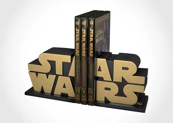 Lifesize & Bookends - Star Wars Logo Gold Bookends