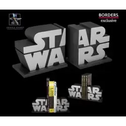 Star Wars Logo Silver Bookends