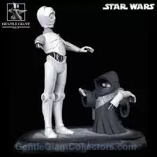 Maquette - Animated C-3PO with Jawa Black and White