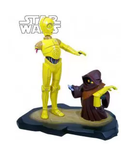Maquette - Animated C-3PO with Jawa