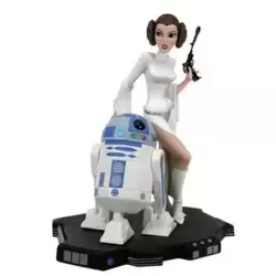 Animated Princess Leia with R2-D2