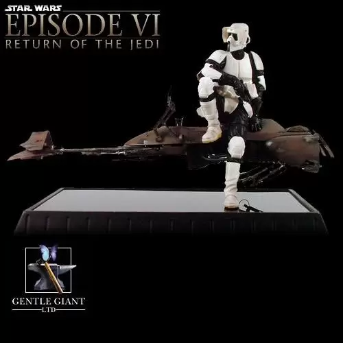 Gentle Giant Statues - Scout Trooper And Speeder Bike