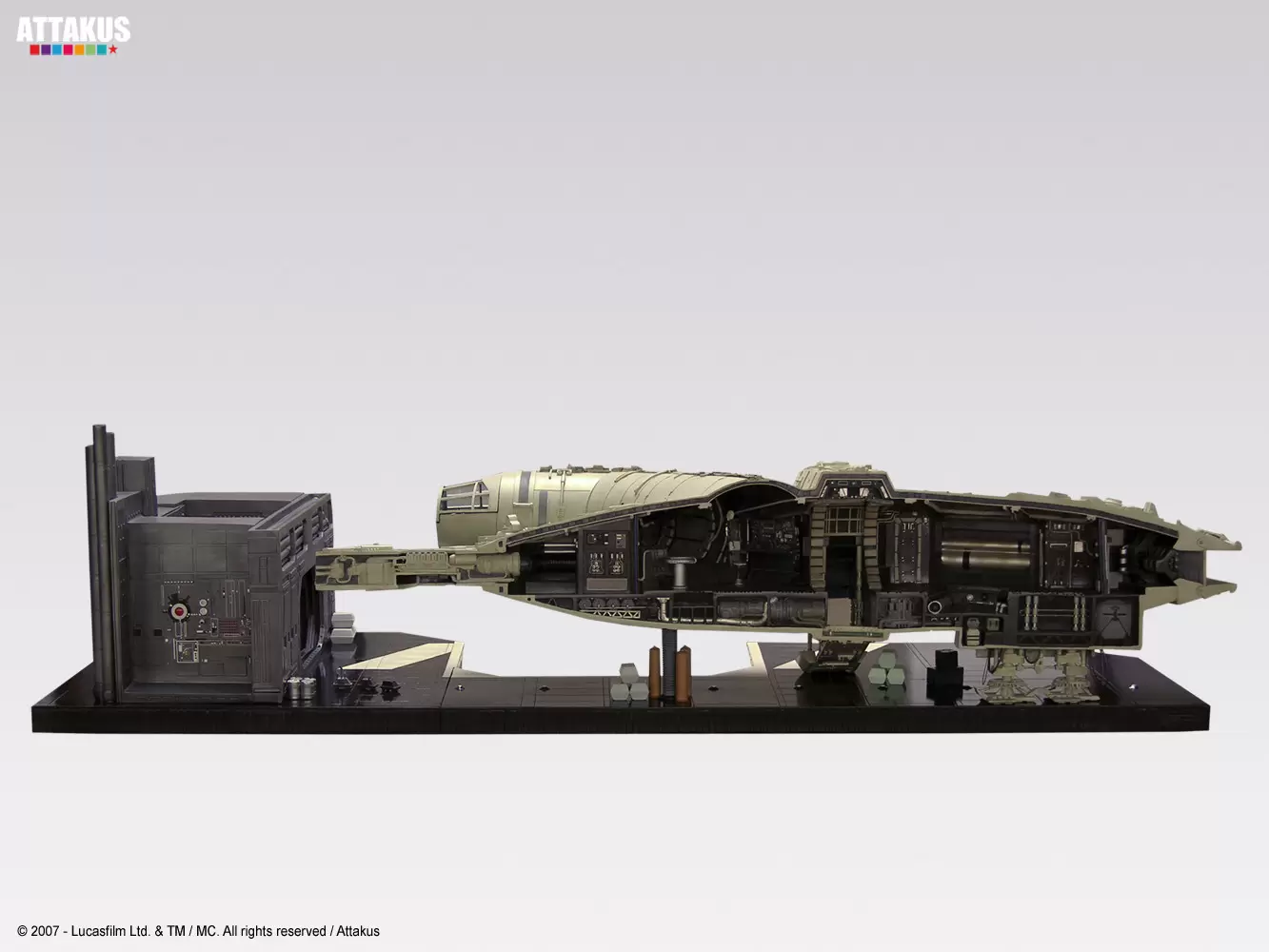 Attakus Collection - Death Star diorama Faucon Millenium & Duel corridor final