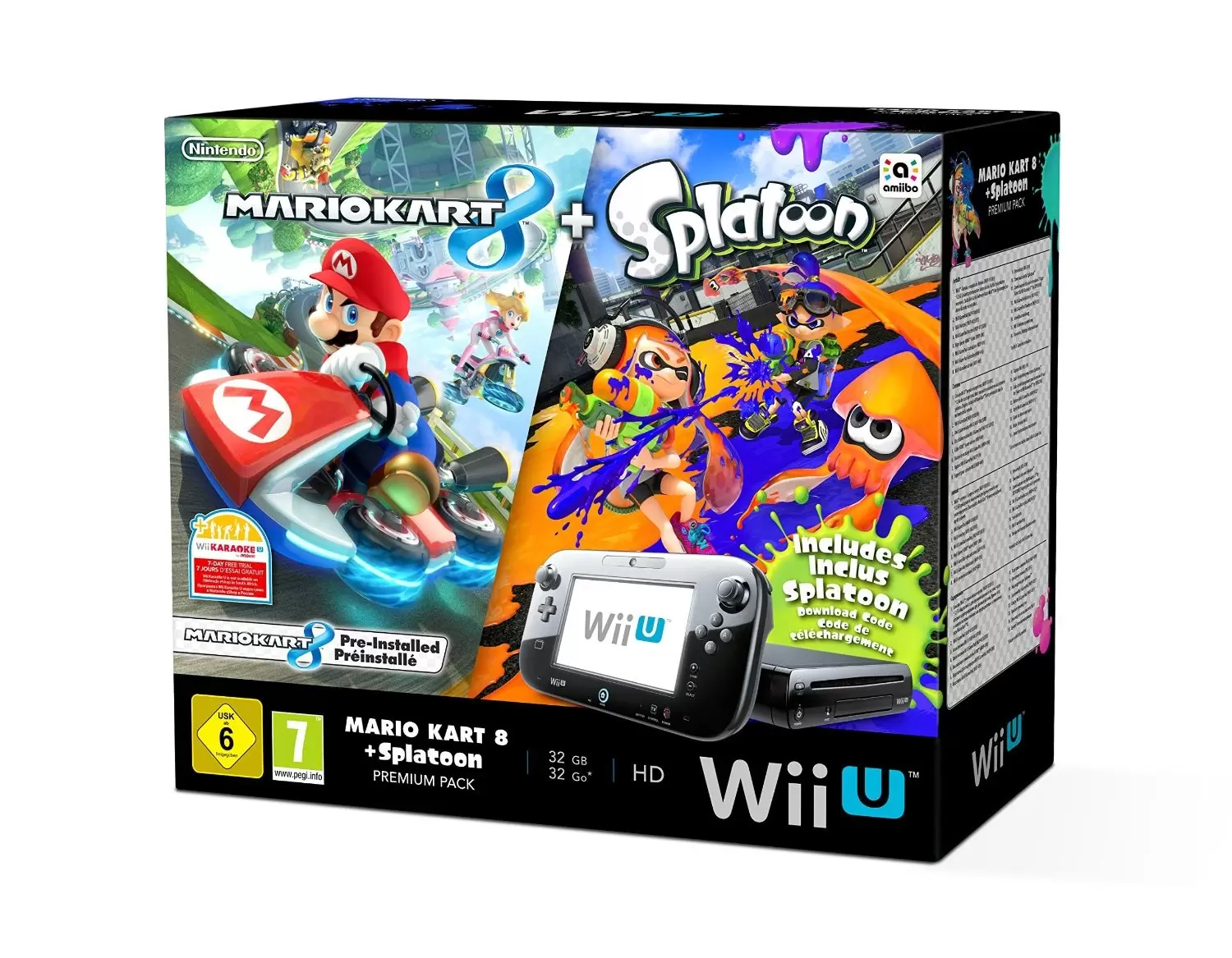 Matériel Wii U - Console Wii U + Mario Kart 8 + Splatoon