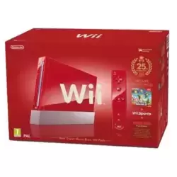 Wii Console  - New Super Mario Bros. Wii Pack - 25th Anniversary (Red)