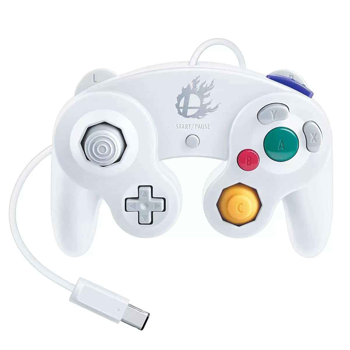 Matériel Wii U - Manette Nintendo GameCube pour Wii U Edition Super Smash Bros. (blanche)