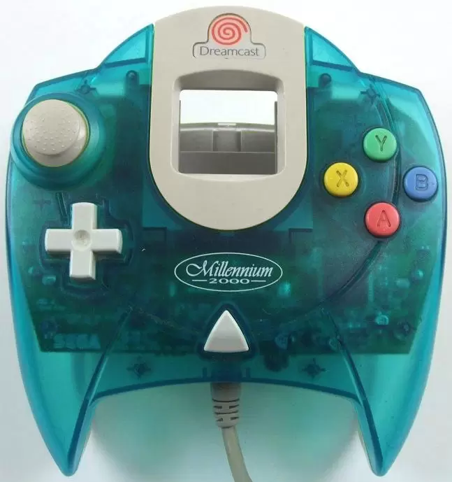 Matériel Dreamcast - Manette Dreamcast Millenium 2000 Aqua Blue