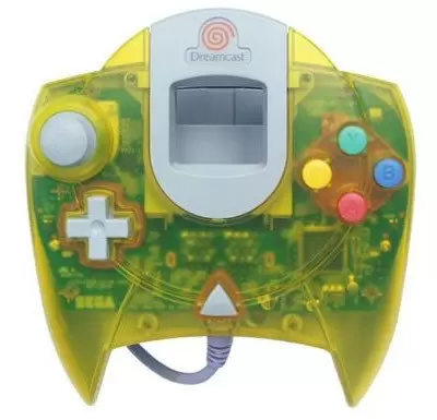 Matériel Dreamcast - Manette Dreamcast Transparent Dark Yellow