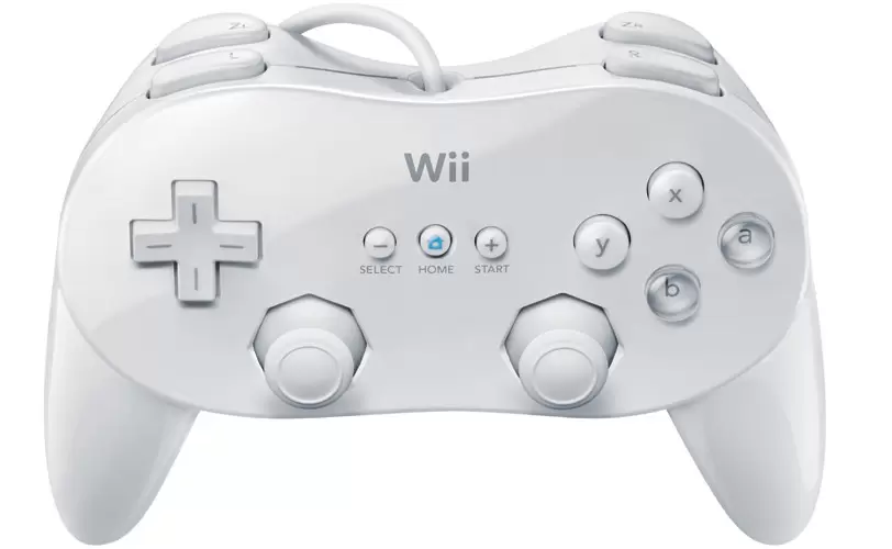 Matériel Wii - Wii Classic Controller Pro Blanche