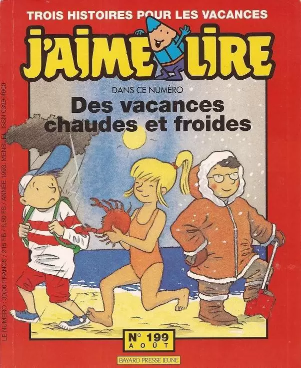 J\'aime lire - Des vacances chaudes et froides+pince+orage