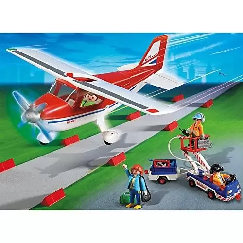 Playmobil - Pilote avec quad rouge