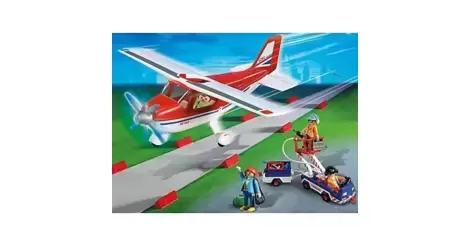 Playmobil City Action 9369 pas cher, Avion rouge