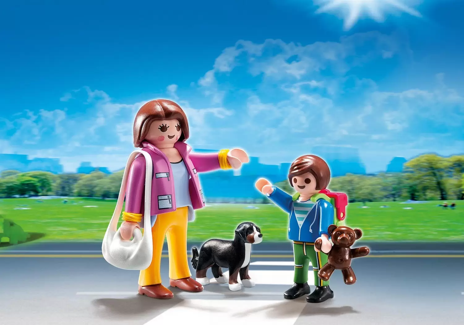 Playmobil in the City - Mother with School Child Duo