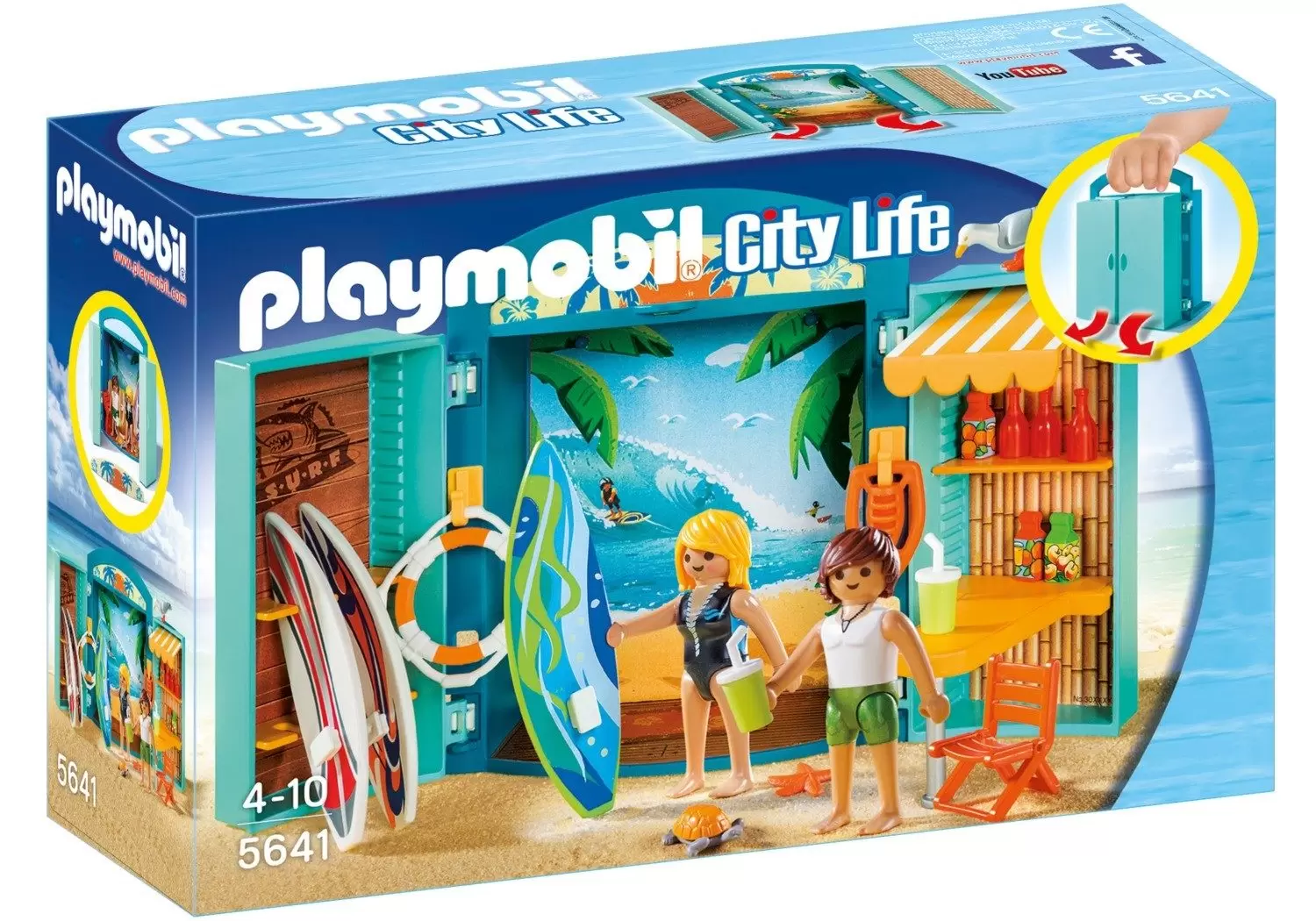 Playmobil dans la ville - Coffre Boutique de surf
