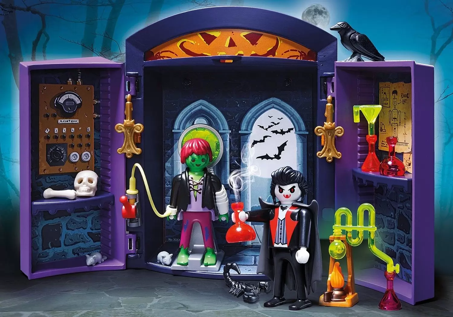 Playmobil d\'Halloween - Coffre Vampire et mutant