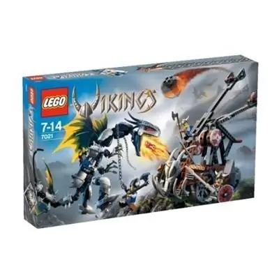 LEGO Viking - Viking Double Catapault versus the Armoured Ofnir Dragon
