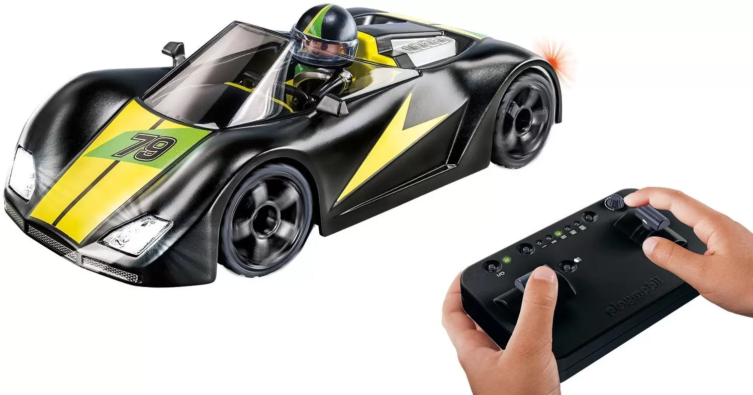 Playmobil Sports Mécaniques - Voiture de course noire radiocommandée