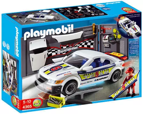 Playmobil Sports Mécaniques - Station de Tuning avec voiture blanche