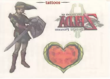 Zelda - Twilight Princess - Zelda logo, Heart, Link