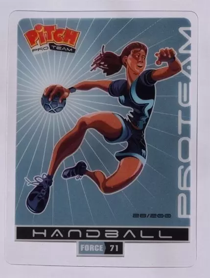 Cartes Pitch Team Sports 2012 - Handball Carte Argent