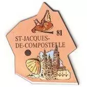 Magnets Le Gaulois - Carte de l\'Europe - St-Jacques-de-Compostelle