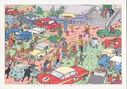 En voiture Tintin - Editions Atlas - Ex-libris - Atlas