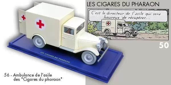 En voiture Tintin - Editions Atlas - L\' ambulance de l\'asile des Cigares du Pharaon