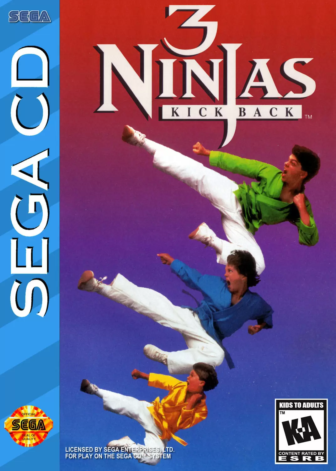 SEGA Mega CD Games - 3 Ninjas Kick Back