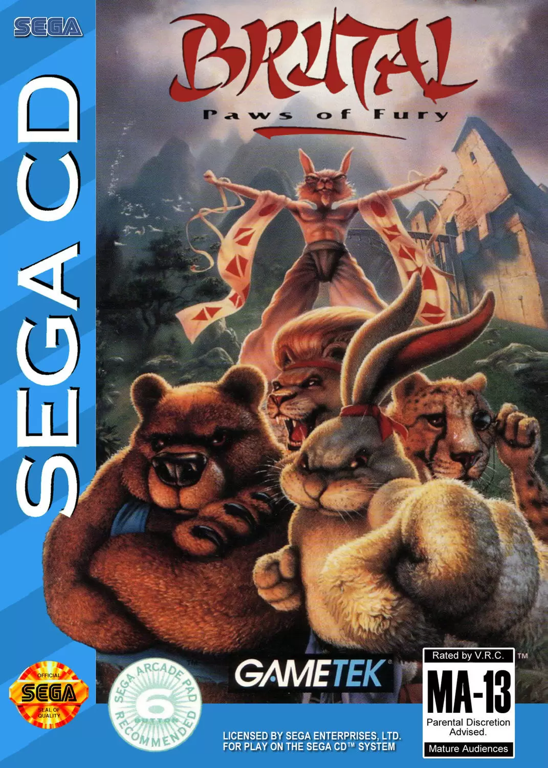 SEGA Mega CD Games - Brutal: Paws of Fury
