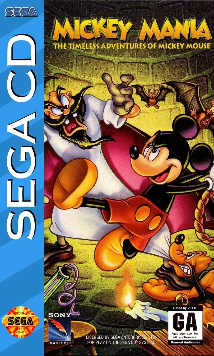 SEGA Mega CD Games - Mickey Mania: The Timeless Adventures of Mickey Mouse