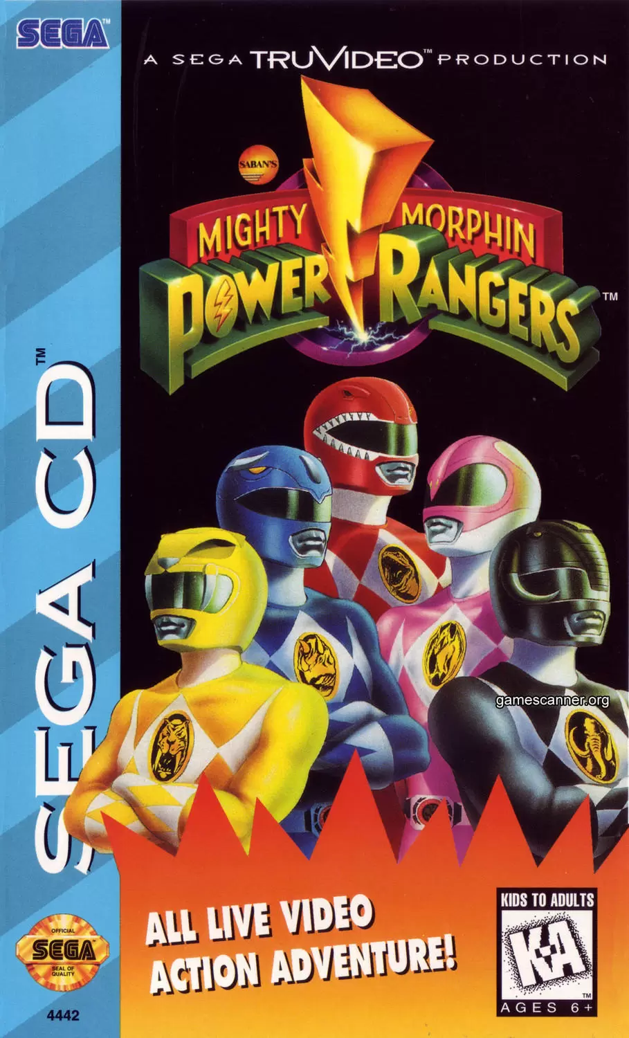 SEGA Mega CD Games - Mighty Morphin Power Rangers